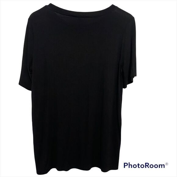 Honey Punch Tee Womens Medium Rose Patches Short Sleeve T-Shirt Top - Picture 4 of 7